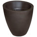 An espresso brown Mayne Modesto planter with a black rim.