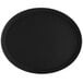 A black oval Choice non-skid serving tray.