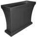 A rectangular black Mayne Trough Planter with a rectangular bottom.