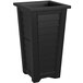 A black rectangular Mayne Lakeland planter with a square top.