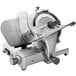a silver slicer with a transparent cover