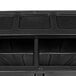 A black mobile cooler with a few compartments.