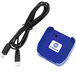A blue box with a black Comark USB cable and charger.