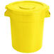 A yellow plastic container with a lid.