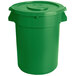 A green plastic ingredient storage bin with a lid.