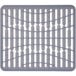 A white plastic OXO Good Grips sink mat with rows of holes.