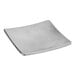 A square silver Tablecraft Sierra cast aluminum spoon rest.