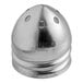 A Tablecraft nickel plated steel salt and pepper shaker top with holes.