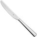 A WMF by BauscherHepp stainless steel dessert knife with a silver handle.