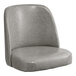 A Lancaster Table & Seating slate gray vinyl bucket seat with stitching on the back.