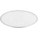 A Choice white metal mesh pizza screen.