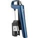 A blue Coravin wine preservation device with a black handle.