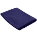 A folded navy blue cloth on a white background.