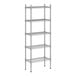 A wireframe of a Regency chrome 5-shelf unit.