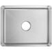 A Regency stainless steel sink bowl with a hole in the center.