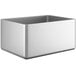 A silver rectangular Regency stainless steel sink bowl.