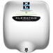 An XLERATOR hand dryer cast cover with black text on a white background.