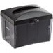 A black rectangular plastic OneUp by Choice napkin dispenser with a clear lid on top.