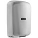 A silver Excel ThinAir hand dryer with a black label.