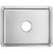 A Regency stainless steel fabricated undermount sink bowl with a hole in the center.