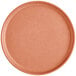 An Acopa Pangea round orange matte coupe porcelain plate.