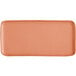 A rectangular Acopa Terra Cotta porcelain platter with a textured surface.