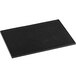 A black rectangular Choice drain mat with small dots.
