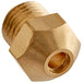 A brass threaded natural gas orifice.