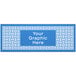 A sky blue SelectSpace partition panel with a square weave pattern.