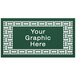 A forest green square panel with a white square weave pattern.