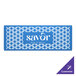 A sky blue hexagonal patterned SelectSpace partition panel.