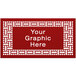 A red SelectSpace square partition panel with a white weave pattern.