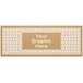 A brown rectangular sign with a white pattern of lines and rectangles.