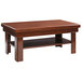 A brown rectangular Vollrath induction buffet table with shelves on top.