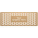 A white rectangular sign with a brown hexagonal pattern and the words "Your Graphic Here" in white.
