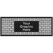 A black rectangular partition panel with a white square weave pattern.