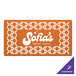 A SelectSpace hexagonal partition panel with an orange hexagonal pattern and white text.
