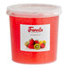 A plastic container of Fanale Pomegranate Popping Boba with a red liquid and a label.