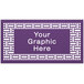 A purple square partition panel with a white weave pattern.