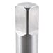 A close-up of a Hobart #12 adjustable slicing plate hex nut.