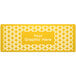 A yellow hexagonal panel with white hexagon patterns.