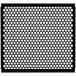 A black metal partition panel with white circle patterns.