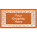 A SelectSpace burnt orange square weave partition panel with a white rectangular pattern.