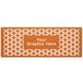 A SelectSpace burnt orange hexagonal partition panel with a white hexagonal pattern.