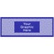 A royal blue square panel with a white lattice pattern.