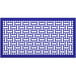 A blue rectangular object with a white square weave pattern.