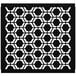 A black hexagonal pattern on a white background.