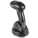a barcode scanner in a holder