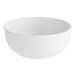 An Acopa bright white stoneware nappie bowl on a white background.