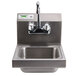 Regency 12 inch x 16 inch Wall Mounted Hand Sink with Gooseneck Faucet